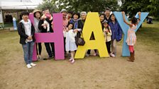 The Han family and friends at Hay Festival