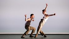 Connor Scott and his dance partner Meshach Henry perform together during the Grand Final of tv Young Dancer 2015