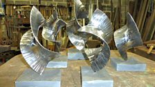 The trophies for  Young Dancer 2015 are almost complete! They were designed and made by Welsh sculptor Gideon Petersen