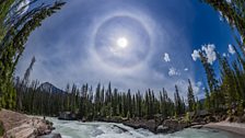 Solar Halo over Natural Bridge, Yoho