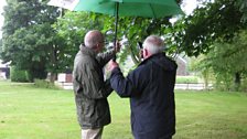 It was a wet visit to the farm today