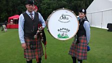 Members of Raphoe Pipe Band