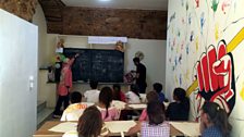 The new childrens’ education centre with Syrian refugee teachers