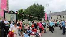 Crowds gather in Comber to see Hugo