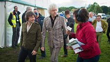 Trish Adudu backstage with Sir Bob Geldof