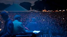 The Boomtown Rats on stage at Godiva