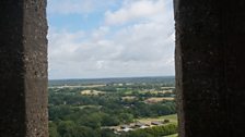 The arched windows offer fantastic views across the New Forest and the Solent