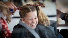 Henley Festival: Kids hair