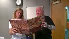 Henry Parker and Lee Durberville study David's Dusty Vinyl choice on The Durbervilles Folk & Roots Show