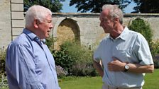 Sean Rafferty and the Duke of Buccleuch in the grounds of Boughton House.