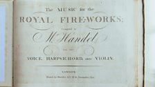 An original score of the Music for the Royal Fireworks.