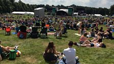 Splendour: The crowds gather at Wollaton Hall in Nottingham