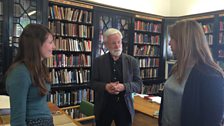 Library and Archives Director  Laura Smyth,  Donald Macleod and Dr Kate Kennedy