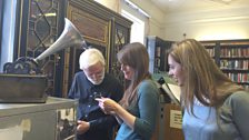 Donald Macleod with Library and Archives Director  Laura Smyth and Dr Kate Kennedy