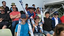 Young English fans celebrating