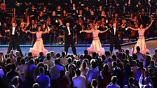 Aljaz Skorjanec, Janette Manrara, Giovanni Pernice, Joanne Clifton, Kevin Clifton, Karen Clifton and Katie Derham