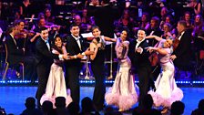 Aljaz Skorjanec, Janette Manrara, Giovanni Pernice, Joanne Clifton, Kevin Clifton, Karen Clifton and Katie Derham