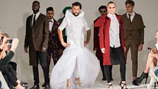 Nawed Elias' wedding suit design on the catwalk