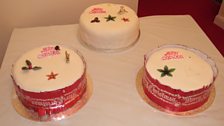 Patricia from Ashley Heath made these festive looking Christmas cakes