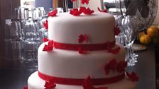 Anne from Totton emailed in this red and white iced towered cake