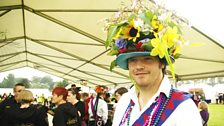 Shrewsbury Folk Festival: Will Pound in Earlsdon Morris colours