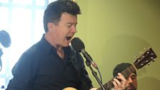 Rick Astley belts out the tunes