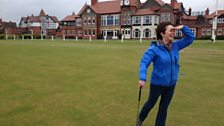 Golfing with Helen Mark - Step Three:  Follow the path of the ball all the way to the pin