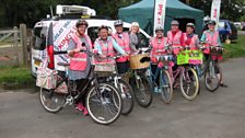 Sophie meets the Basket Bikers in Old Buckenham!