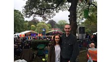 Louise Brierley and Jack Parker at Moseley Folk Festival