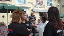 Anna chats to some of Jessica-Jane's family during Treasure Quest Extra Time