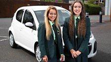 Bethany Johnston and Emily Wilson travel together to school in Newtownards