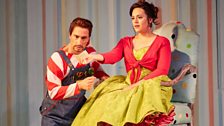 Vito Priante as Figaro and Daniela Mack as Rosina