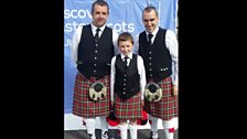 Scott and Steven McElhinney play with the Moyne Pipe band