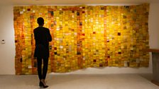 Serge Attukwei Clottey My Mother's Wardrobe installation view at Gallery 1957 Accra