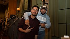 Hosts Yasser and Kan D Man backstage at Maida Vale