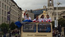 Athletes on the parade