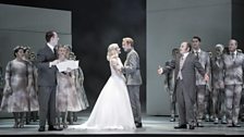 Paul Sheridan as Notary, Sophie Karthäuser as Héro, Philippe Sly as Claudio and Georges Bigot as Léonato