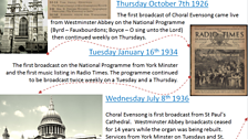 1) Choral Evensong history