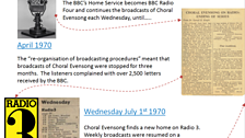 3) Choral Evensong history