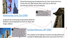 5) Choral Evensong history