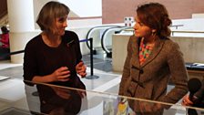 Curator Helen Peden and Georgia Mann