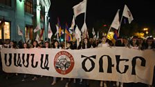 Support for the Daredevils of Sassoun in Yerevan, the Amenian capital.