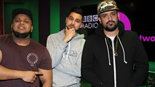 Islah in the studio with Kan D Man & DJ Limelight