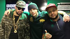 Shide Boss in the studio with Kan D Man & DJ Limelight