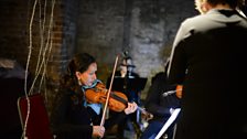 Violinist Mandhira de Saram performs in Hannah Kendall’s The Knife of Dawn