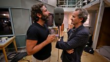 Elliot Levey as `Maxted' and Anton Lesser as `Sheringham' with the binaural head