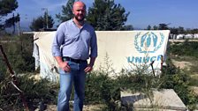 Darren at the former Idomeni camp