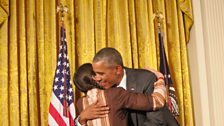 Meredith Monk accepting the National Medal of Arts