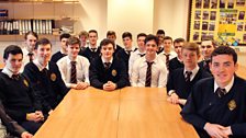 Scoláirí ó Scoil na Mainistreach in Iúr Cinn Trá / Students from The Abbey Grammar School In Newry