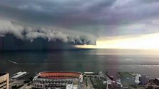 An early storm over Lake Erie